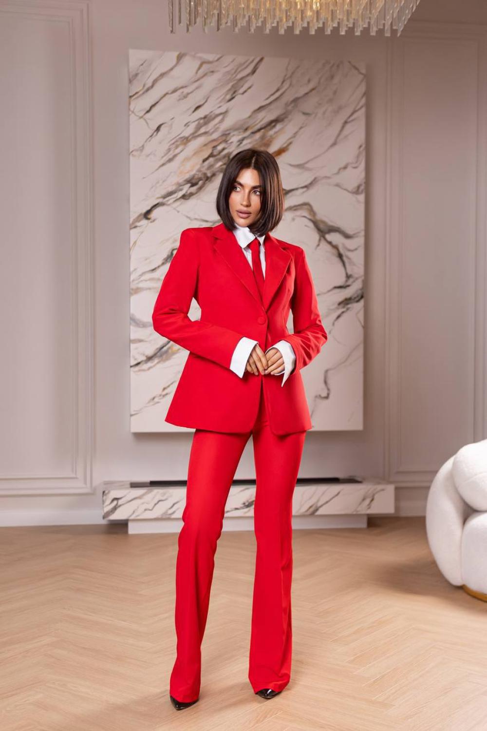 Костюм класичний червоний 506_red