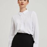 White classic viscose blouse