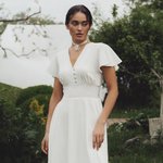 Formal milk midi dress Stolyarchuk 852