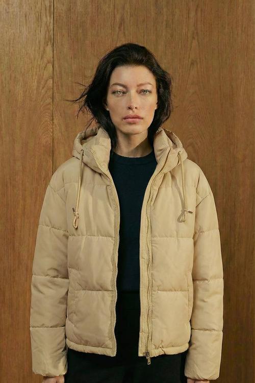Women's beige demi-season jacket 8018-beige-KR-realiz