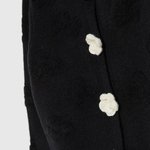 Black cardigan with white flowers Z-SW-4875-L-realise