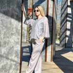 Grey translucent blouse