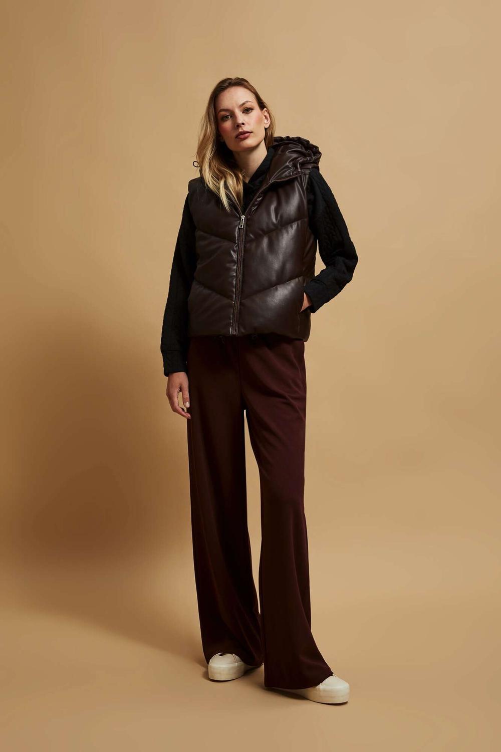 Women's warm eco-leather vest Z-KA-4205 MOODO