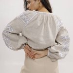 Вишита сорочка жіноча з льону Спогади EMBROIDERED GEM