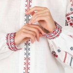 Women's embroidered linen shirt