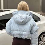 Блакитна коротка куртка-жилетка зимова 1365-blueRealiz