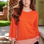 Jumper orange with inserts MARINA V