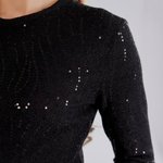 Black sequin holiday dress