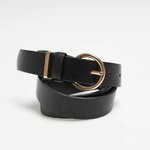 Black belt made of premium quality eco-leather