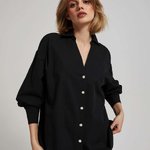 Shirt black free cut Z-KO-4216 MOODO