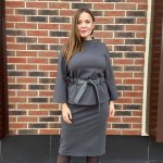 Women's graphite suit with skirt PS KV-3702 Petro Soroka