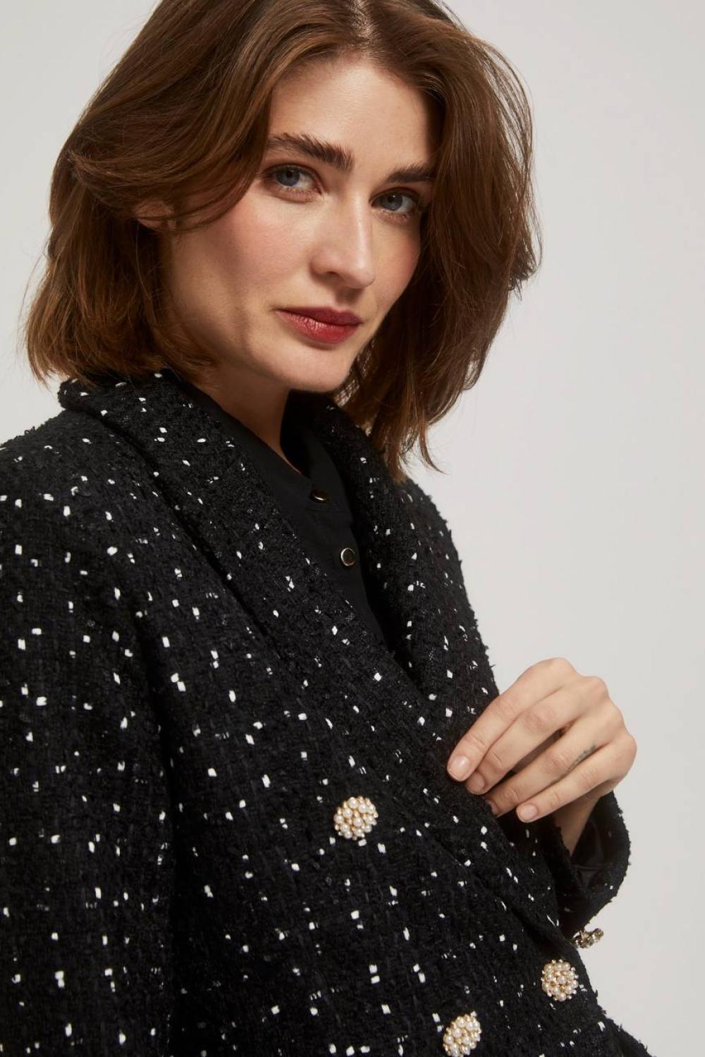 Black tweed jacket Z-MR-4212-L-realiz