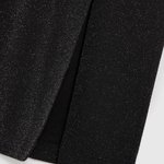 Black skirt with velour slit Z-SC-4215-L-realiz