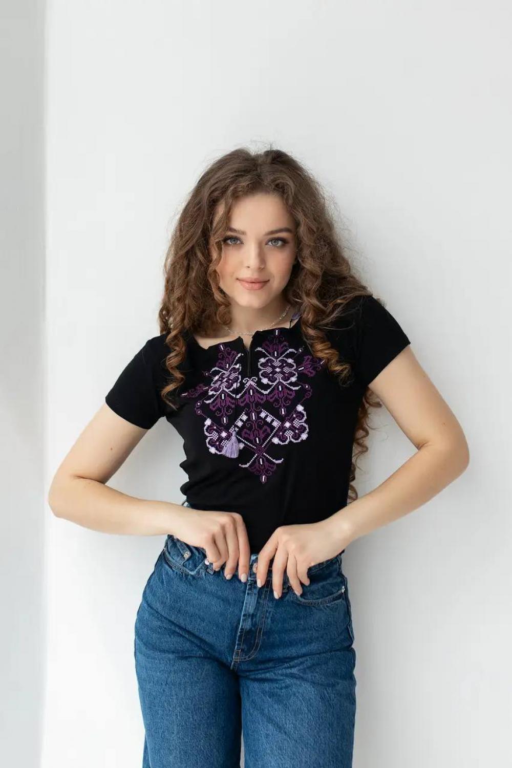 Embroidered women's t-shirt Elegy MEREZHKA