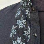 Embroidered shirt for men Ethnic black with khaki EMBROIDERED GEM