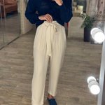 Women's beige trousers SS23-454-beige-K-Realiz