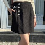 Спідниця чорна міні 19PE305 YUKA PARIS