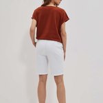 Shorts elongated white L-SH-4000 Moodo