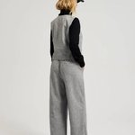Classic straight-cut gray pants