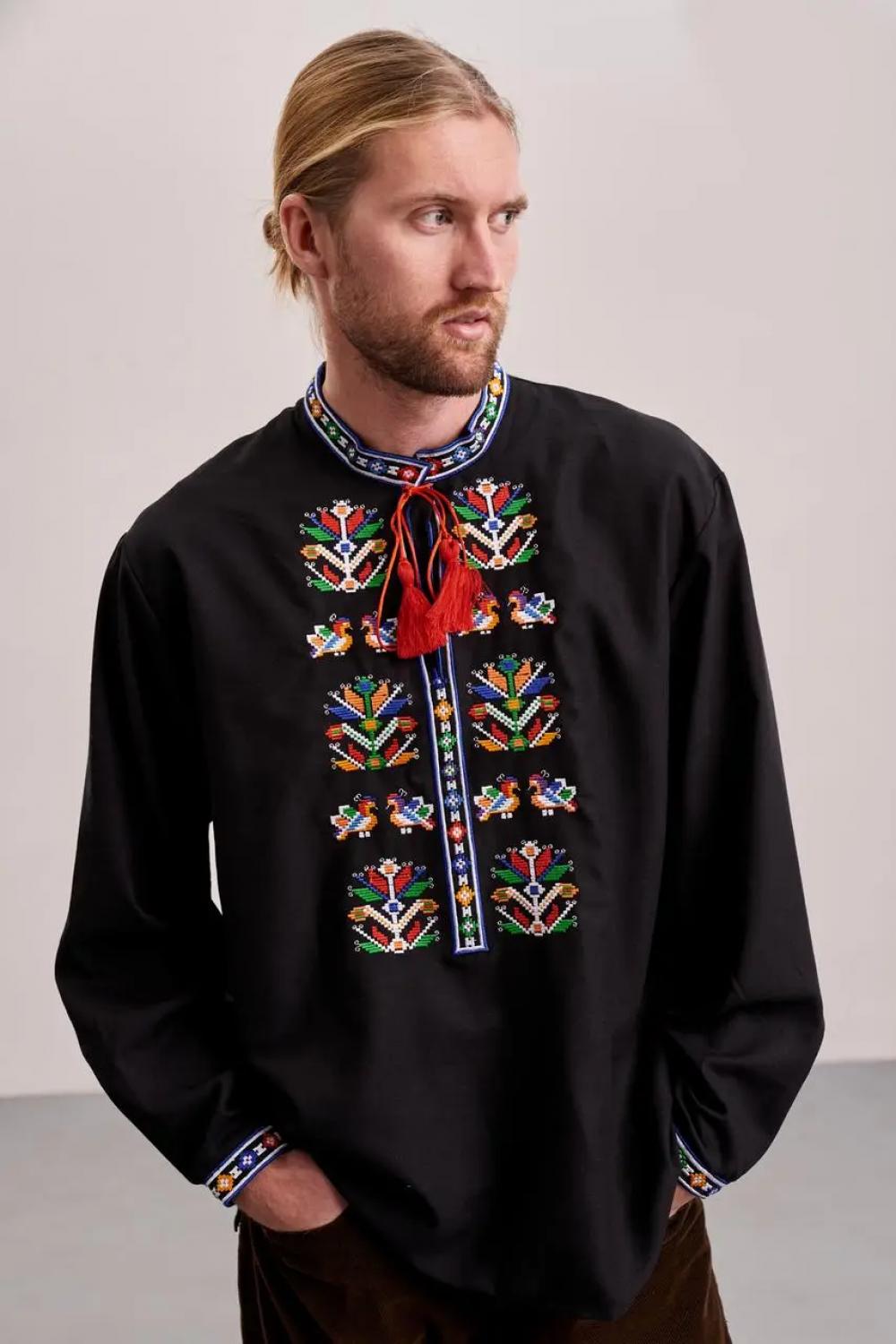 Вишиванка чоловіча Подільська чорна