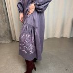 Сукня вишиванка лавандова дихайнерська