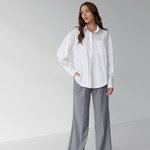 Classic milk shirt made of cotton