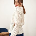 Светр жіночий білий ажурний 2329 BELLISE