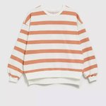 White jacket with brown stripes on a biker MOODO