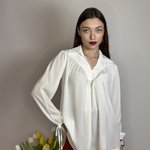 Блуза шифонова молочна