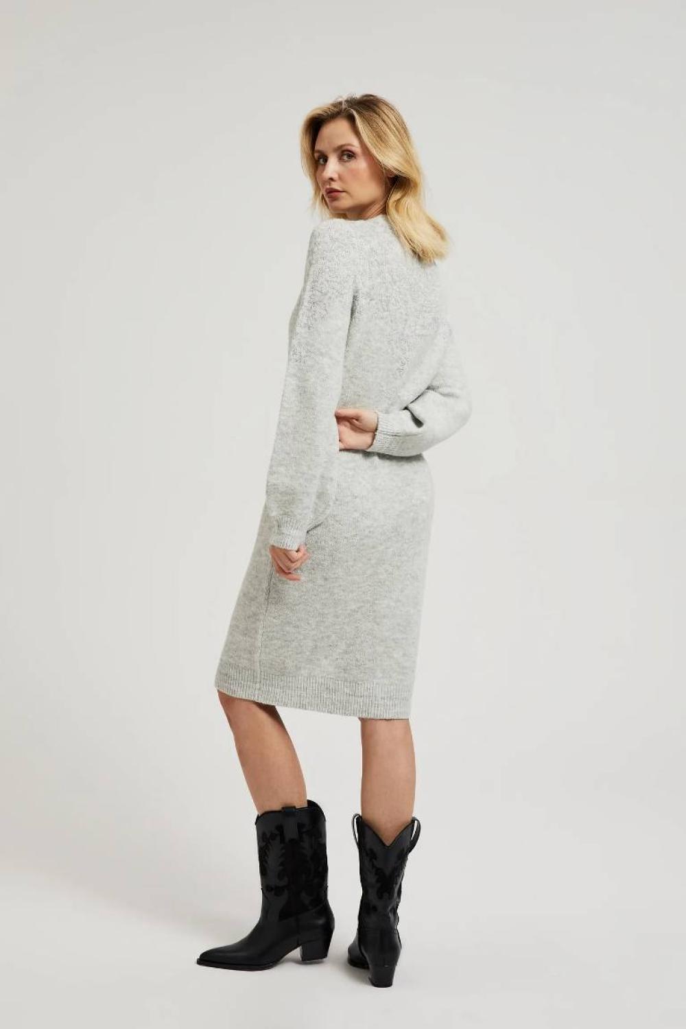 Grey knit dress