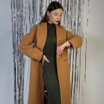 Пальто жіноче  кашемірове в кольорі кемел 246C FINE LINE