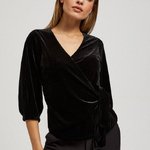 Black velor blouse