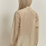 Beige straight-cut
