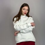 Худі тепле на флісі біле SK3004 DIAS