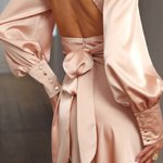 Сукня персикова з відкритою спиною 487_peach