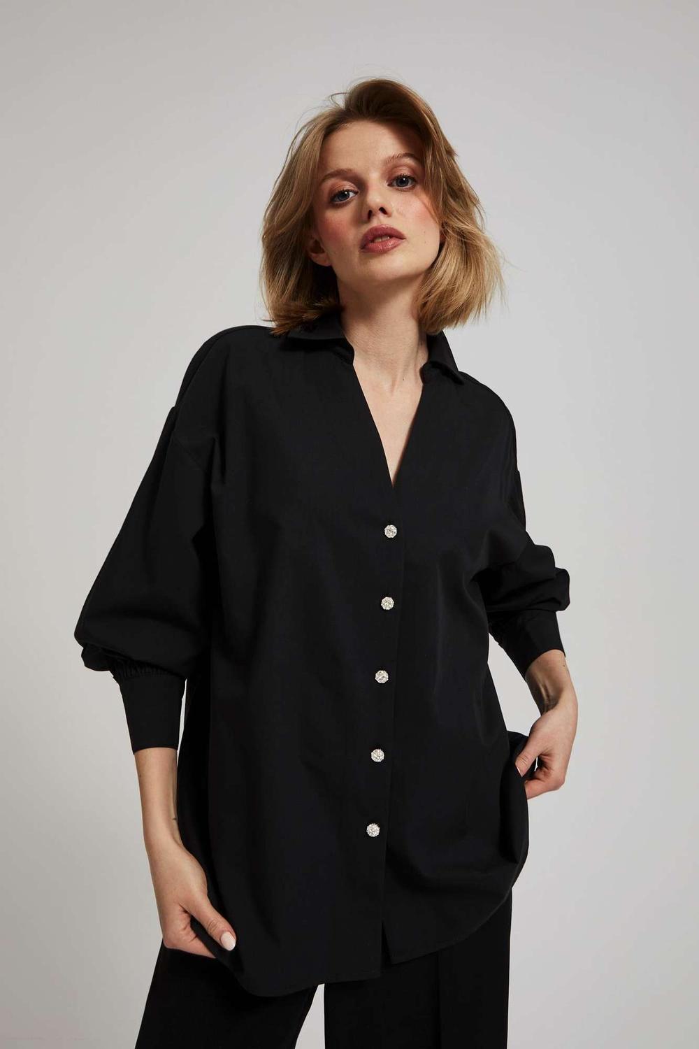 Shirt black free cut Z-KO-4216 MOODO