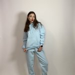 Костюм жіночий теплий на флісі блакитний JK3005 DIAS