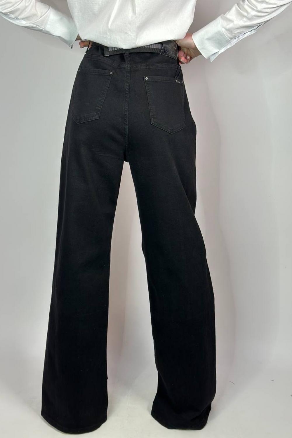 Джинси кльош чорні 9016 KT.MOSS Denim