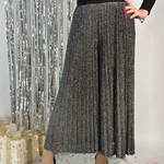 Pleated silver trousers-skirt with lining. Denmark