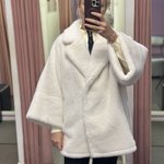 Milk double-sided sheepskin coat