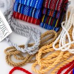 Beige drawstring belt