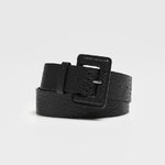 Black wide belt made of eco-leather