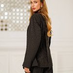Костюм темно-сірий в смужку жіночий 552_darkgrey