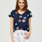 T-shirt blue with Moodo print L-TS-3241