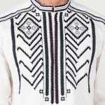 Men's embroidered shirt white