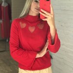 Red jumper with hearts BH412-8-K-realize
