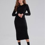 Black sequin holiday dress