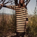 Striped knitted dress