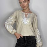 Вишиванка бежева Папороть RJ244s Merezhka