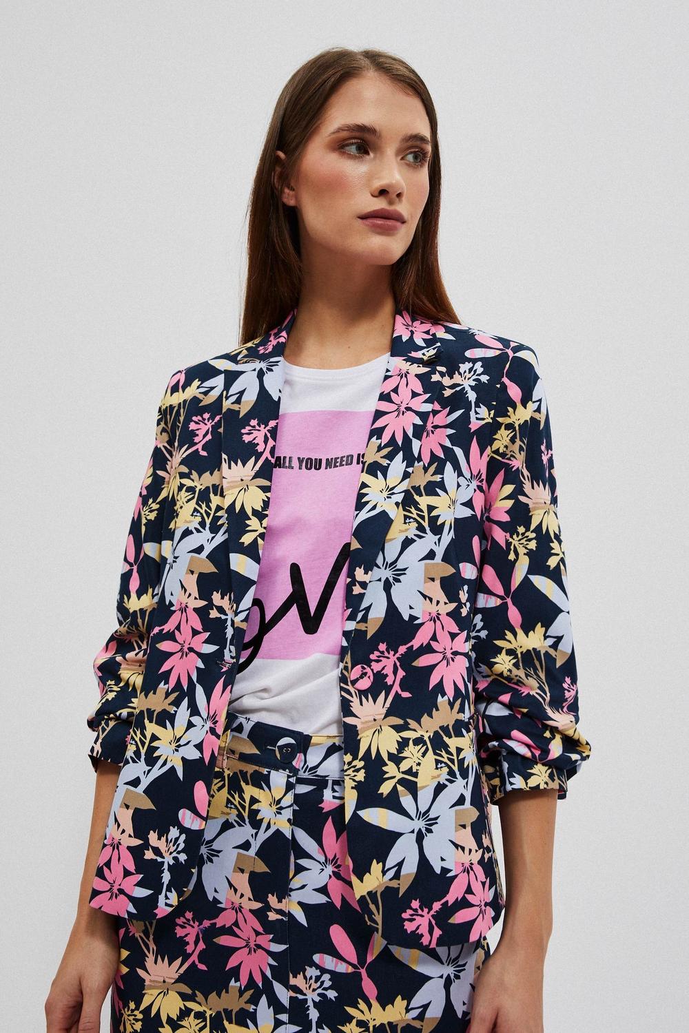Jacket printed short sleeve Moodo L-MR-4012